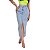 Saia Midi Jeans Clara Com Fenda - Imagem 1