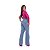Calça Wide Leg Reta pantalona com Lavagem Manchada - Imagem 5