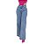 Calça Wide Leg Reta pantalona com Lavagem Manchada - Imagem 1