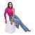 Calça Wide Leg Reta pantalona com Lavagem Manchada - Imagem 4