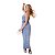 Vestido Jeans Tomara Longo Com Fenda Lavagem Clara - Imagem 5