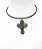 CHOKER CRUZ BORDADA COM PEDRAS TECIDA NO CROCHÊ DE METAL HELIANA LAGES - Imagem 1