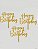 Topo de Bolo Happy Birthday dourado - PRONTA ENTREGA - Imagem 4