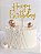 Topo de Bolo Happy Birthday dourado - PRONTA ENTREGA - Imagem 1
