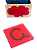 Alfabeto De Lixa Letra Cursiva Maiúscula Vogais em Vermelho - Imagem 2
