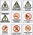 Placas de Alerta e Proibido, medida 200x200x05mm kit com 10 un. a escolha - Imagem 1