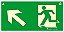 Placa Placa Rota de Fuga S5 "Sobe à Direita" 13x26x0,05 cm - Imagem 1