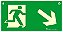 Placa Placa Rota de Fuga S6 " Desce a Direita" 13x26x0,05 cm - Imagem 1