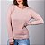 Blusa decote redondo com fio de poliamida (pelinho) - Imagem 1