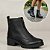 Bota Bottero Feminina Couro Cano Curto Zíper Conforto Top - Imagem 6