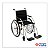Cadeira de Rodas Adulto Até 100Kg semi obeso (Cds 101) Aro Alumínio pneu maciço - Imagem 1