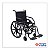 Cadeira de Rodas Adulto Até 85KG Aro De Nylon Preto Pneu Maciço - Imagem 1