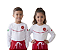 CAMISETA MANGA LONGA UNISSEX INFANTIL 100% ALGODÃO BRANCO - Imagem 1