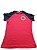 CAMISETA MANGA CURTA FEMININA COM ELASTANO VERMELHA COM MANGA PRETA FUND II - Imagem 1