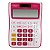 Calculadora de Mesa Procalc PC100 12 Dígitos Branco e Pink - Imagem 1
