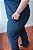 Calça Wide Leg Malha Texturizada Cor Azul Escuro - Plus Size - Imagem 2