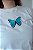 Camiseta Butterfly Branca Off White - Plus Size - Imagem 7