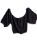 Cropped Lyks - Preto (Plus Size) - Imagem 1