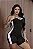 🖤 Macaquinho Fitness Elegancy - Preto com Detalhes Brancos - Imagem 1