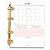 Fichário Agenda: Profissão Logo Adminstração - Flores Rosa/Dourado - Imagem 5