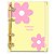 Fichário Agenda: Florzinhas Rosa/Amarelo - Imagem 1
