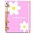 Fichário Agenda: Florzinhas Rosa/Pink - Imagem 1
