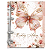 Agenda Fichário Personalizada Reposicionável:  BORBOLETA ROSA BRILHO - Imagem 2