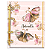 Agenda Fichário Personalizada Reposicionável:  BORBOLETA ROSA FLORAL - Imagem 1