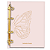 Agenda Fichário Personalizada Reposicionável:  BORBOLETA LISA BEGE - Imagem 1