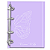 Agenda Fichário Personalizada Reposicionável:  BORBOLETA LILAS LISA - Imagem 2
