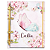 Agenda Fichário Personalizada Reposicionável:  BORBOLETA ROSA/TIFANNY - Imagem 1