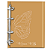 Agenda Fichário Personalizada Reposicionável:  BORBOLETA MOSTARDA - Imagem 2