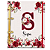 Agenda Fichário Personalizada Reposicionável:  Inicial do seu nome - Vermelho - Imagem 1