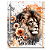 Agenda Fichário Personalizada Reposicionável: Leão Laranja - Imagem 2