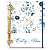 Agenda Fichário Personalizada Reposicionável : Floral Azul - Imagem 1