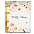 Agenda Fichário Personalizada Reposicionável: Jardim Floral Bege - Imagem 1