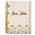 Agenda Fichário Personalizada Reposicionável: Jardim Floral Bege II - Imagem 1
