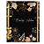 Agenda Fichário Personalizada Reposicionável: Jardim Floral Preto - Imagem 1