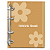 Agenda Fichário Personalizada Reposicionável: Floral Mostarda - Imagem 2