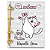 Agenda Fichário Personalizada Reposicionável: Gatinha 2 - Imagem 1