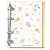 Fichário Personalizado Reposicionável Pautado: Floral AM6 - Imagem 2