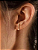 Brinco Ear Hook Torcido Dourado - Imagem 1