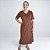 VESTIDO MIDI MALHA GOLA V MARROM - Imagem 2