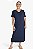 VESTIDO MIDI MALHA AZUL MARINHO - Imagem 1