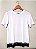 T-SHIRT MALHA BRANCA GOLA U COM RENDA PRETA - Imagem 3