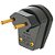 PLUG 90º MACHO 2P FAME PRETO 10A - Imagem 1