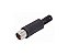 PLUG RCA FÊMEA  PLÁSTICO COM PROTETOR PRETO - Imagem 1