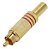 PLUG MACHO RCA DOURADO VERMELHO - Imagem 1