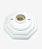 PLAFON PP OCTOGONAL BRANCO COM TRAVESSA - Imagem 1