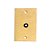 LINHA PISO PLACA 4X2 COM FURO ALUMÍNIO DOURADO - Imagem 1